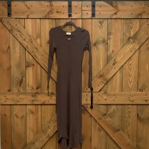 Anthropologie T.La Grey Long Sleeve Ribbed Dress